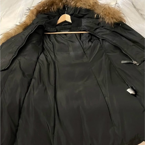 Mackage Black Puffer Coat with Brown Fur Trim - Picture 3 of 3